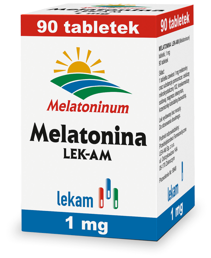 Tabletki Melatonina lek-am 1mg 90 tabletek