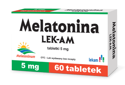 Melatonina lek-am 5mg 60 tabletek - Melatonina ze słoneczkiem